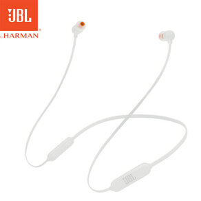 JBL TUNE 110BT 入耳式耳机 无线蓝牙耳机 运动耳机 颈挂式耳机 带麦可通话 苹果安卓通用 白色
