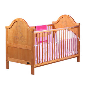 月亮船 实木/水性漆拼接大床 可移动宝宝床婴儿床