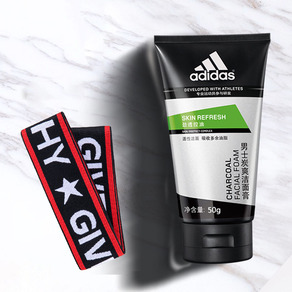 adidas阿迪达斯男士洗面奶男专用控油去黑头补水洁面乳护肤品套装