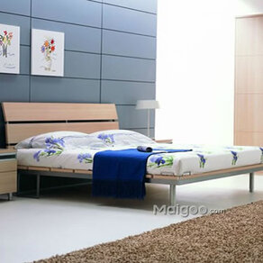 红苹果家私 现代简易双人板式木板床R807-B