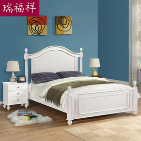 瑞福祥 美式家具实木床 欧式1.5米1.8环保婚床