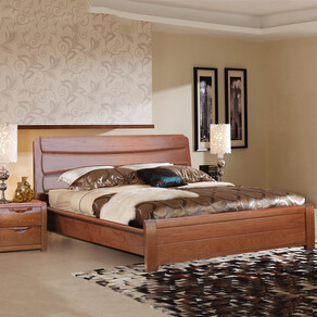 意特尔橡木床 美国红橡木床 1.8米双人床