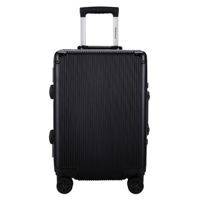 外交官（Diplomat）行李箱带护角铝框箱拉杆箱双TSA密码锁万向轮旅行箱TC-9183黑色24英寸