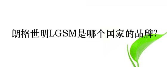 朗格世明LGSM是哪个国家的品牌？