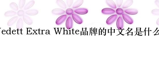 Vedett Extra White品牌的中文名是什么？