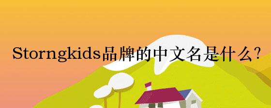 Storngkids品牌的中文名是什么？